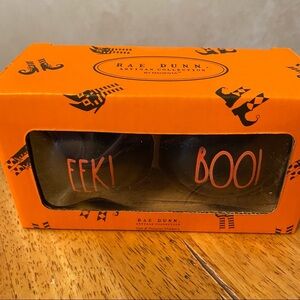 Rae Dunn EEK! BOO! Halloween Salt and Pepper Cauldron Shakers BRAND NEW!!
